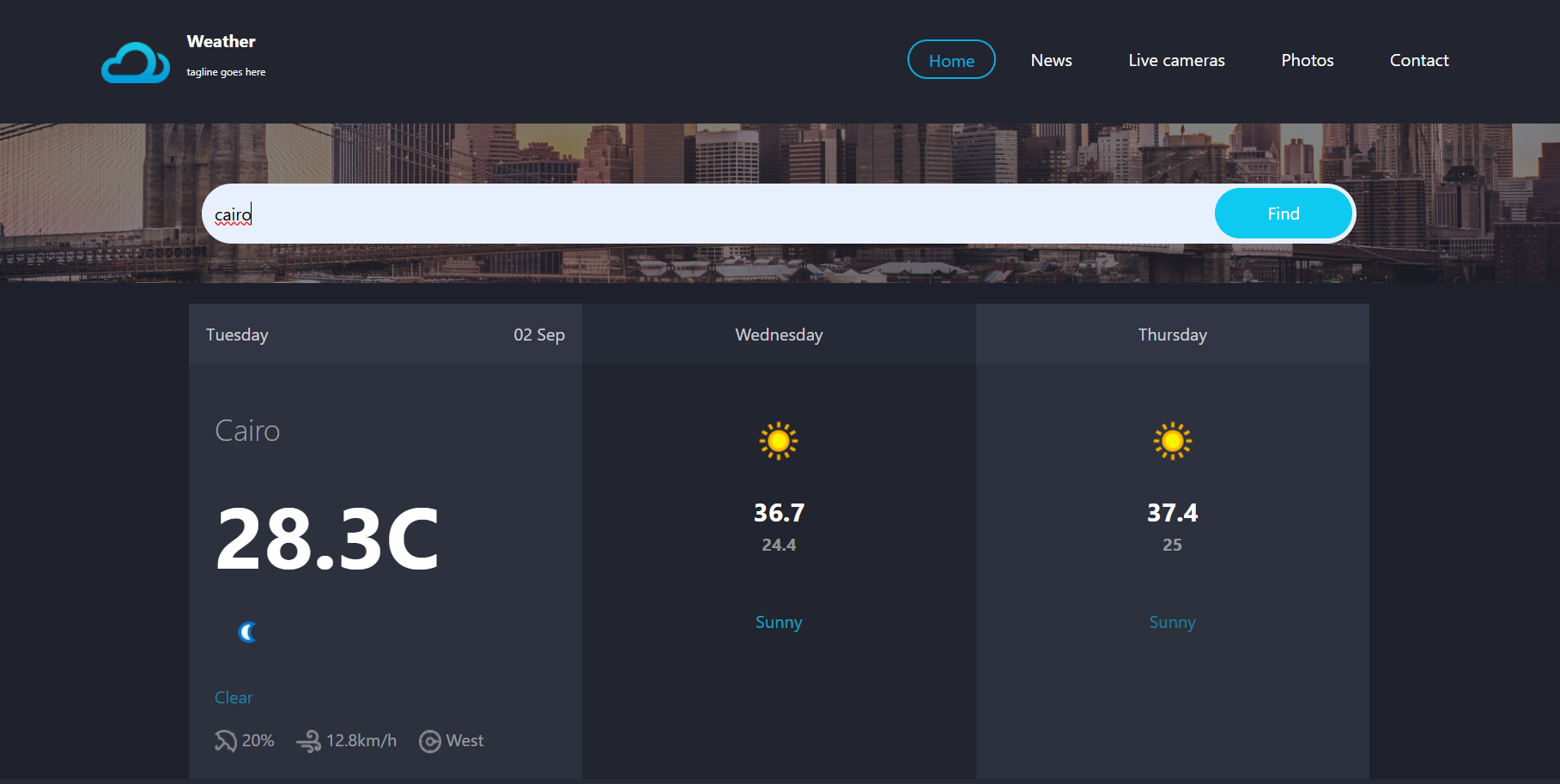 weather app with api